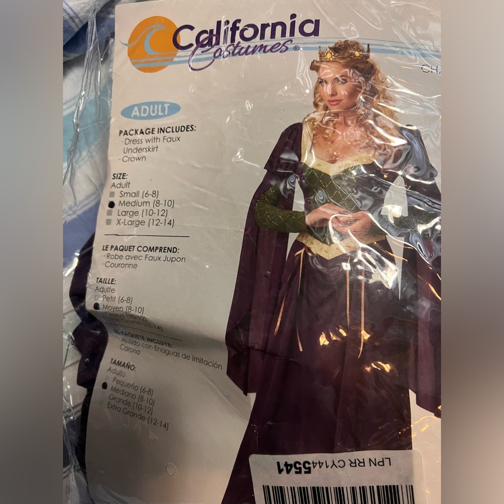 Costume Medieval / Lady in Waiting / Renaissance Dress adult Medium Halloween